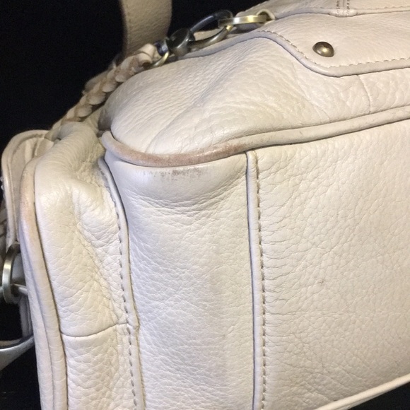 Danier Genuine Pebbled Leather Emily Shoulder Bag Purse Coffee cream - Picture 6 of 12